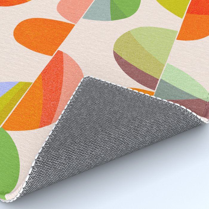Mid Century Abstract cut-out Pebbles 2. Cosy Retro Rug Gallery Image 4