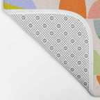Mid Century Abstract cut-out Pebbles 2. Cosy Retro Bath Mat Gallery Image 2