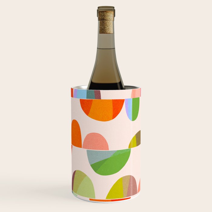 Mid Century Abstract cut-out Pebbles 2. Cosy Retro Wine Chiller Gallery Image 1