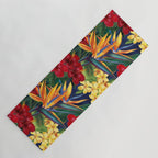 Tropical Paradise Hawaiian Floral Illustration Yoga Mat Gallery Image 1