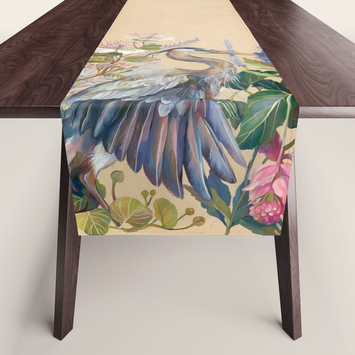 Blue Heron Floral Table Runner Gallery Image 1