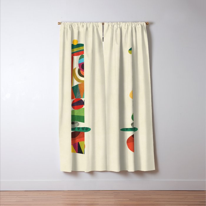 Totem - balanced pebbles Window Curtain Gallery Image 3