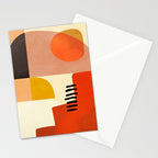 mid century shapes moon Stationery Card Gallery Image 2