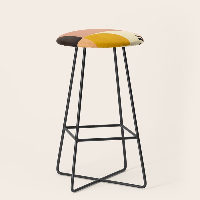 mid century shapes moon Stool Gallery Image 1