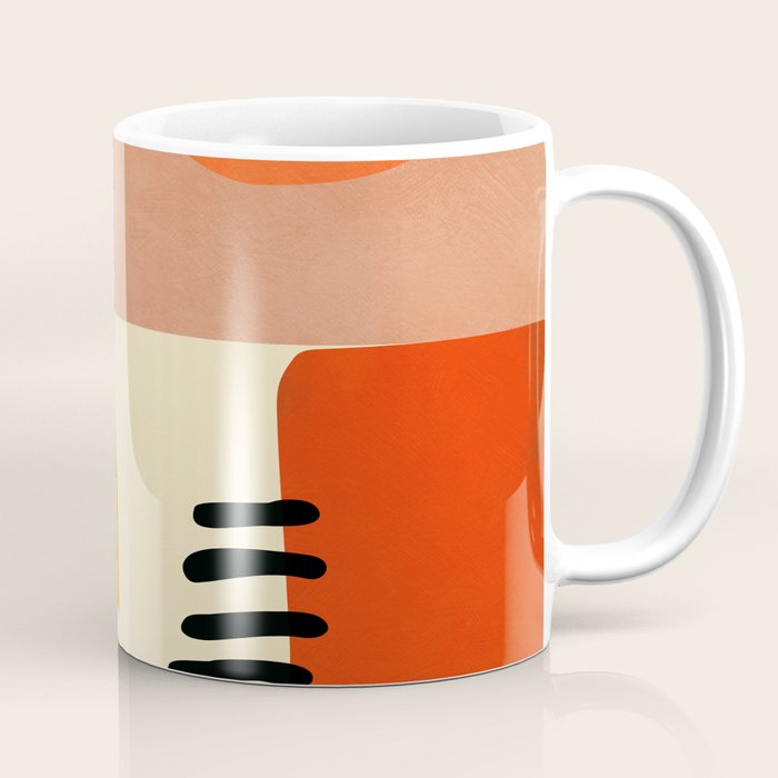 mid century shapes moon Coffee Mug Gallery Image 1