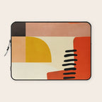 mid century shapes moon Laptop Sleeve Gallery Image 1