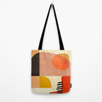 mid century shapes moon Tote Bag Gallery Image 2