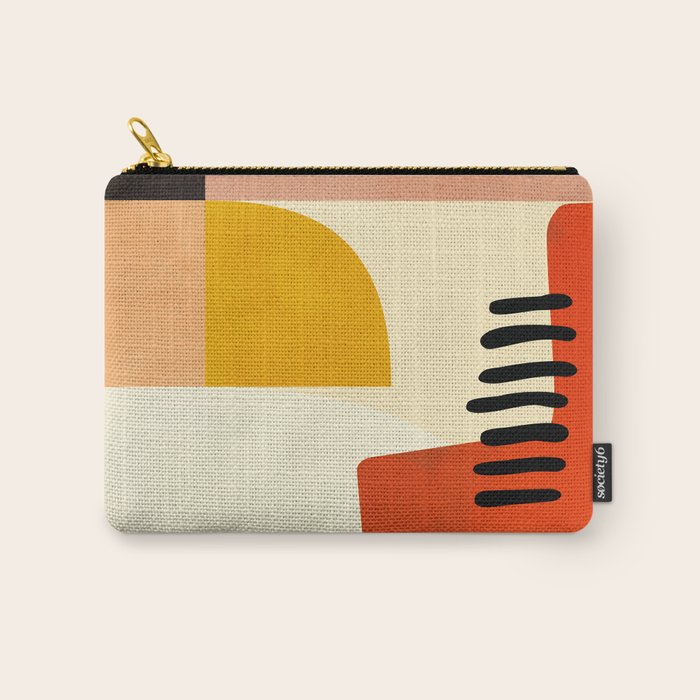 mid century shapes moon Carry All Pouch Gallery Image 1