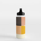 mid century shapes moon Water Bottle Gallery Image 3