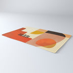 mid century shapes moon Rug Gallery Image 3