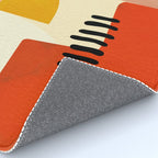 mid century shapes moon Rug Gallery Image 4