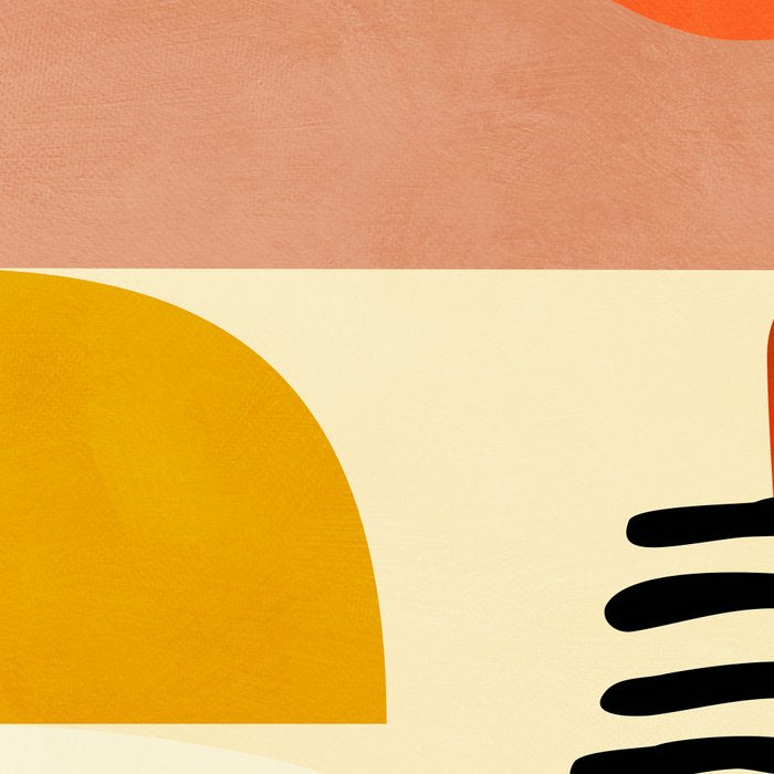 mid century shapes moon Coffee Mug Gallery Image 2