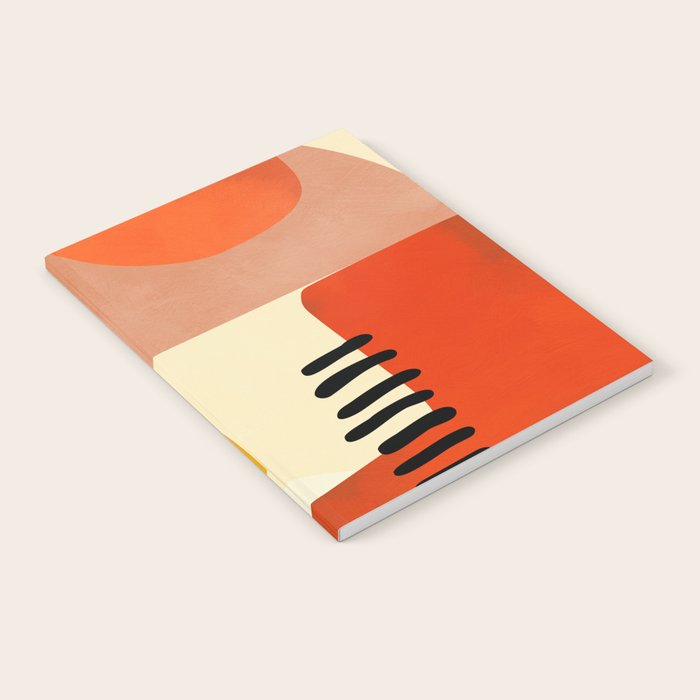 mid century shapes moon Notebook Gallery Image 2