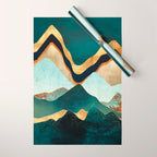 Velvet Copper Mountains Wrapping Paper Gallery Image 1