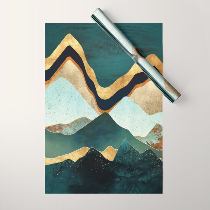 Velvet Copper Mountains Wrapping Paper Gallery Image 1