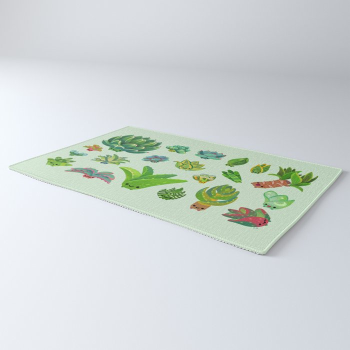 Baby succulent 1 - light Rug Gallery Image 3