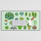 Baby succulent 1 - light Desk Mat Gallery Image 1