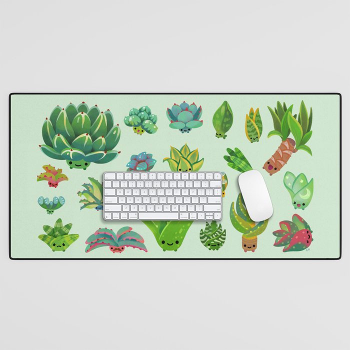 Baby succulent 1 - light Desk Mat Gallery Image 1