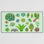 Baby succulent 1 - light Desk Mat Gallery Image 3