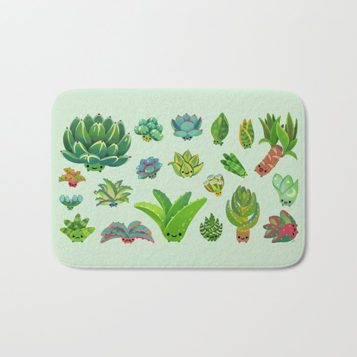 Baby succulent 1 - light Bath Mat Gallery Image 1