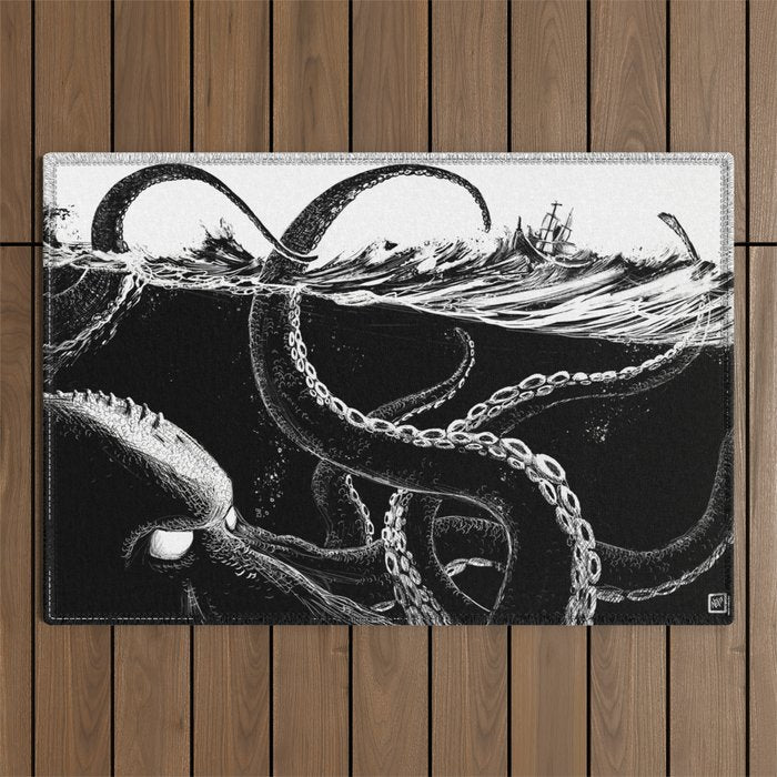 Kraken Rules the Sea Outdoor Rug Gallery Image 1