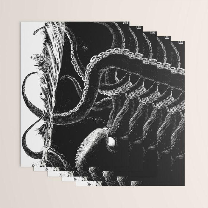 Kraken Rules the Sea Wrapping Paper Gallery Image 3