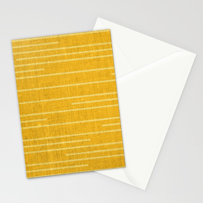 Geometric Art, Colorful Stripes, Yellow Stationery Card Gallery Image 2