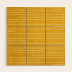 Geometric Art, Colorful Stripes, Yellow Wood Wall Art Gallery Image 1