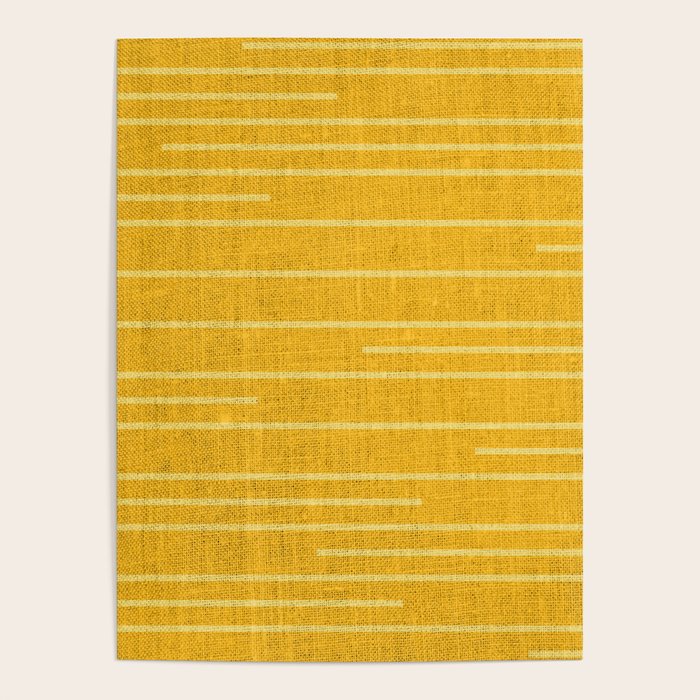 Geometric Art, Colorful Stripes, Yellow Poster Gallery Image 1