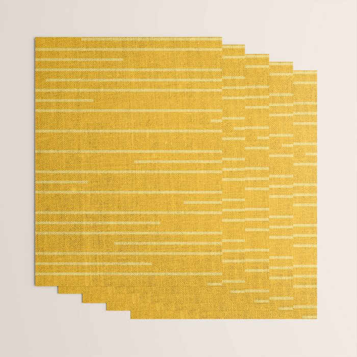 Geometric Art, Colorful Stripes, Yellow Wrapping Paper Gallery Image 3