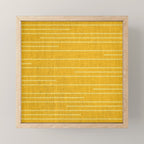 Geometric Art, Colorful Stripes, Yellow Mini Art Print Gallery Image 1