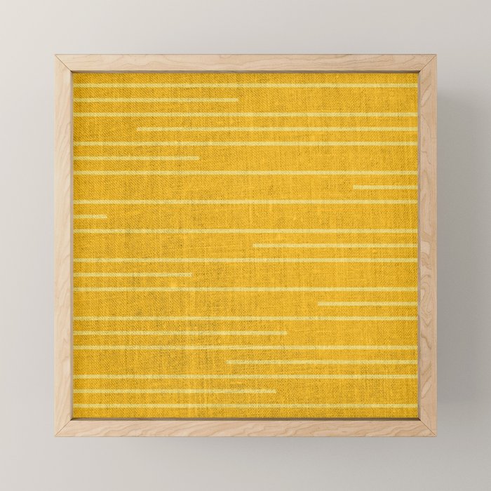 Geometric Art, Colorful Stripes, Yellow Mini Art Print Gallery Image 1