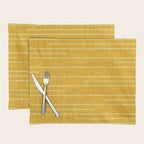 Geometric Art, Colorful Stripes, Yellow Placemat Gallery Image 1