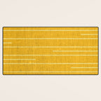 Geometric Art, Colorful Stripes, Yellow Desk Mat Gallery Image 3