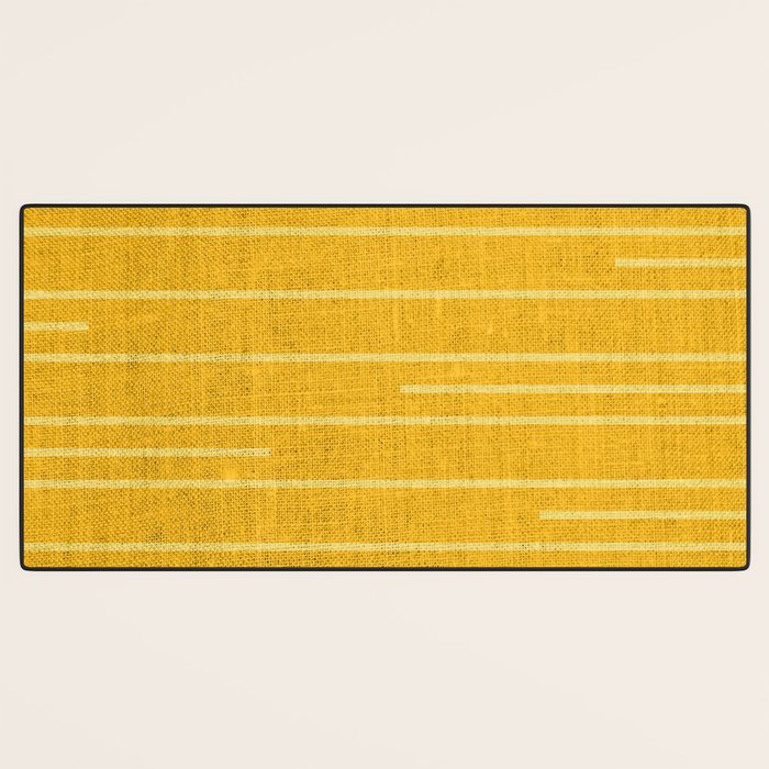 Geometric Art, Colorful Stripes, Yellow Desk Mat Gallery Image 3