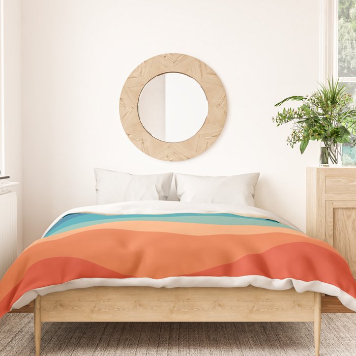 Retro 70s Waves Duvet Cover Gallery Image 3