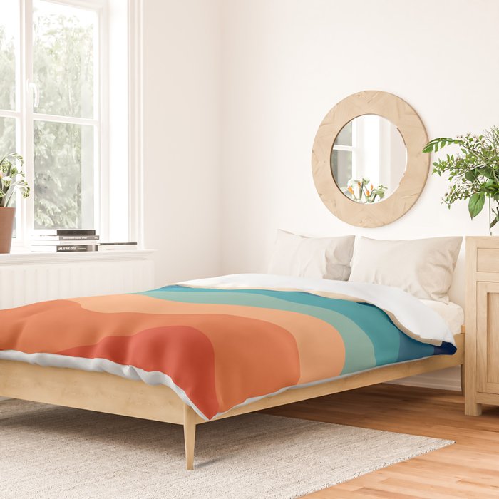 Retro 70s Waves Duvet Cover Gallery Image 2