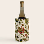 Red Green Jacobean Floral Embroidery Pattern Wine Chiller Gallery Image 2