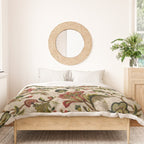 Red Green Jacobean Floral Embroidery Pattern Duvet Cover Gallery Image 3