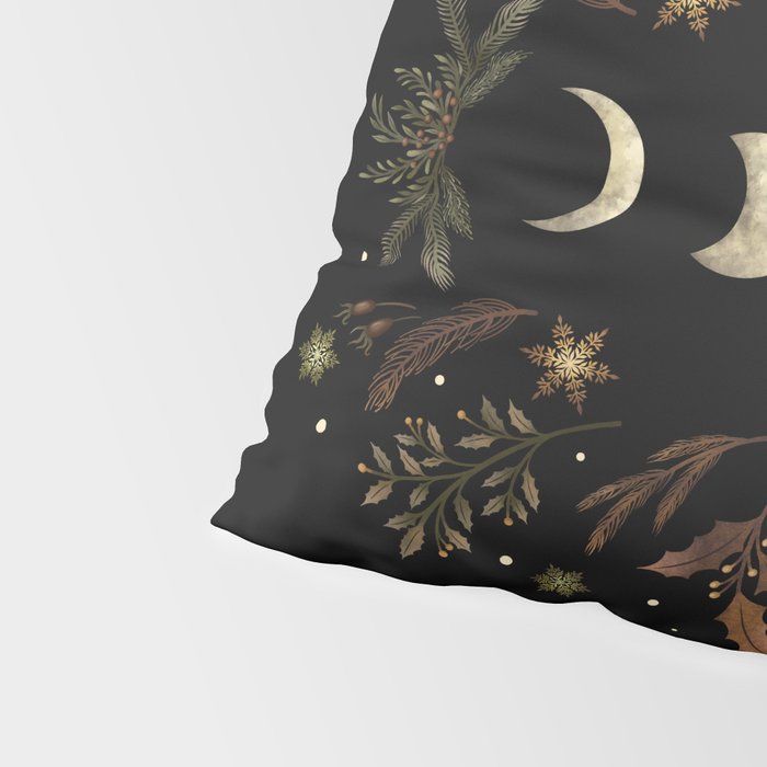 Moonlight Garden - Winter Brown Pillow Sham Gallery Image 4