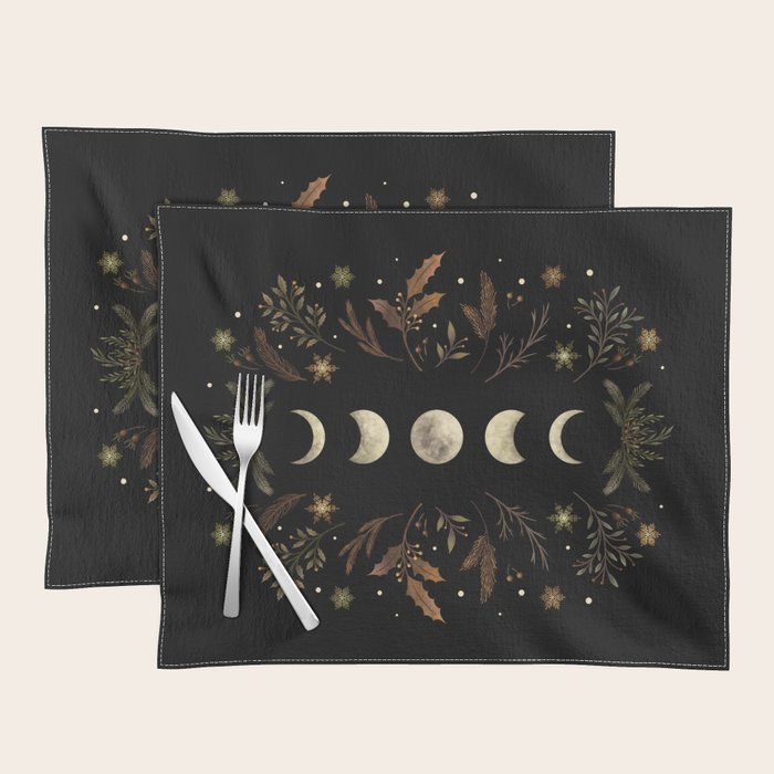 Moonlight Garden - Winter Brown Placemat Gallery Image 1