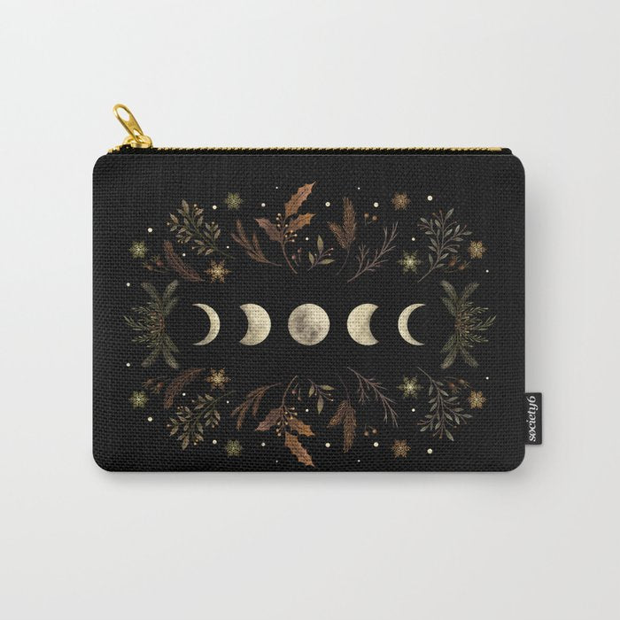 Moonlight Garden - Winter Brown Carry All Pouch Gallery Image 1