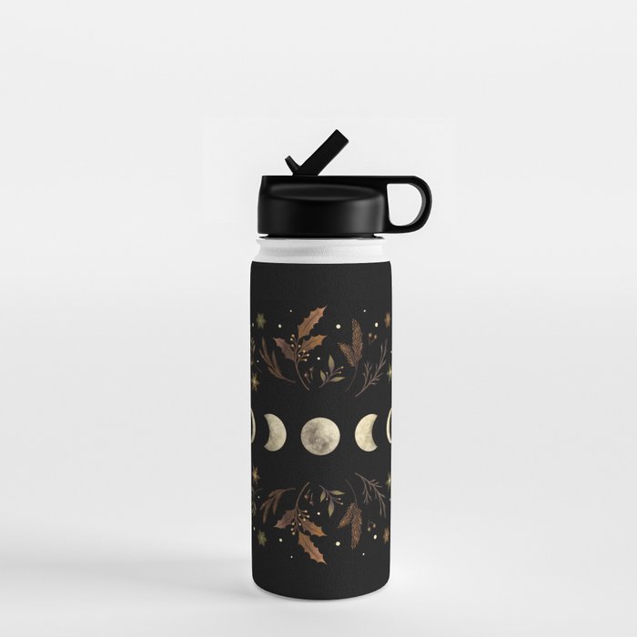 Moonlight Garden - Winter Brown Water Bottle Gallery Image 1