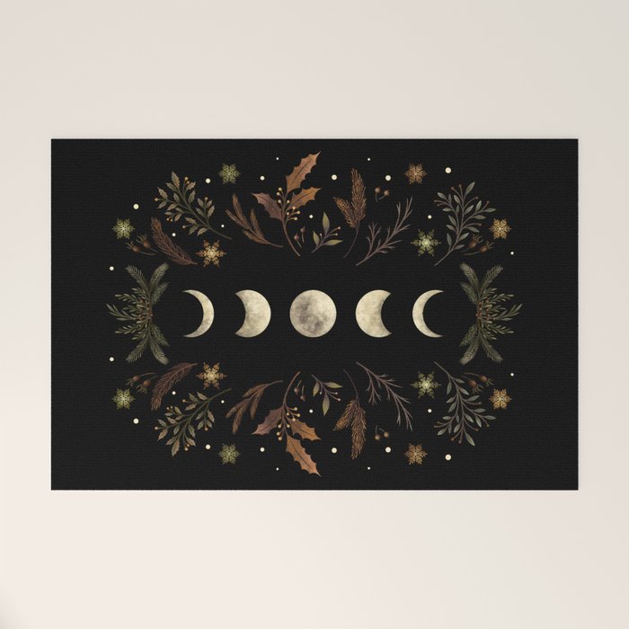 Moonlight Garden - Winter Brown Welcome Mat Gallery Image 1