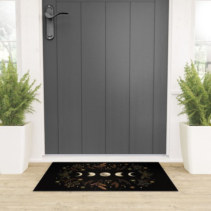 Moonlight Garden - Winter Brown Welcome Mat Gallery Image 3