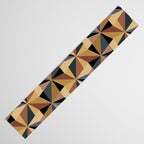 Kaleidoscope Tile Pattern I Bold Neutral Earthy Table Runner Gallery Image 3