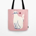 Casanova cat - the whimsical Catsanova Tote Bag Gallery Image 1