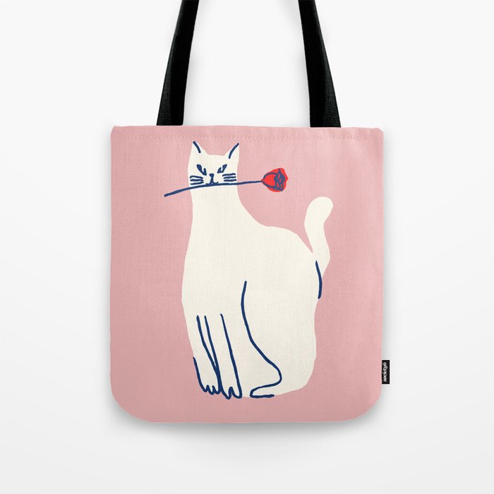 Casanova cat - the whimsical Catsanova Tote Bag Gallery Image 1