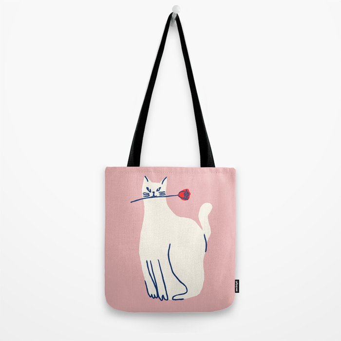 Casanova cat - the whimsical Catsanova Tote Bag Gallery Image 2