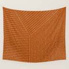 Lines (Rust) Wall Tapestry Gallery Image 4